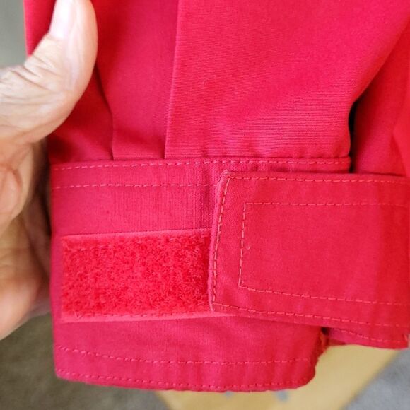 EDDIE BOUER RED JACKET, plaid lining. LOTS OS POCKETS, SIze Small Petite. - Picture 7 of 16